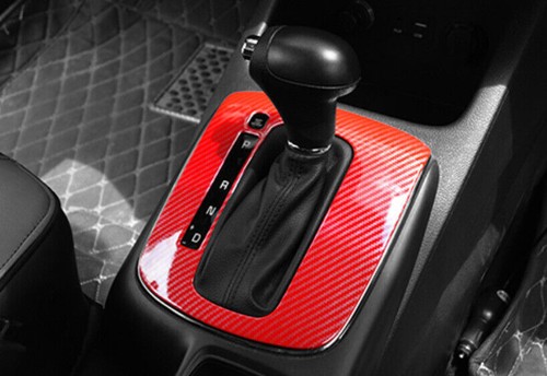 Car Middle Console Gear Shift Panel Trim Fit For Kia K3 2017-18 Red Carbon Fiber - Picture 5 of 8
