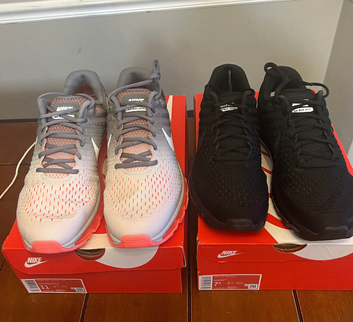 NEW SHOES RUNNING MEN'S NIKE AIR MAX 2017 BLACK 849559 004 | eBay