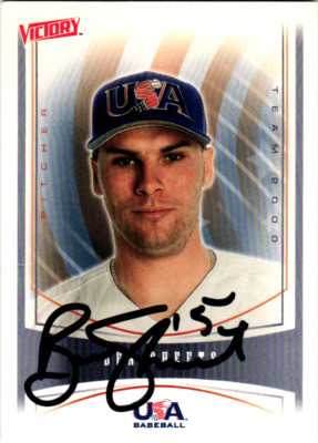 2000 Upper Deck Victory Team USA #444 Ben Sheets Signed