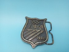 USA Olympic Sports 1980 Olympics Bergamot Brass Works 1980's Vintage Belt Buckle