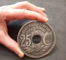 GRANDE MEDAGLIONE 25 FRANCHI FRANCIA DIAMETRO CENTIMETRI 8,METALLO DA COLLEZIONE