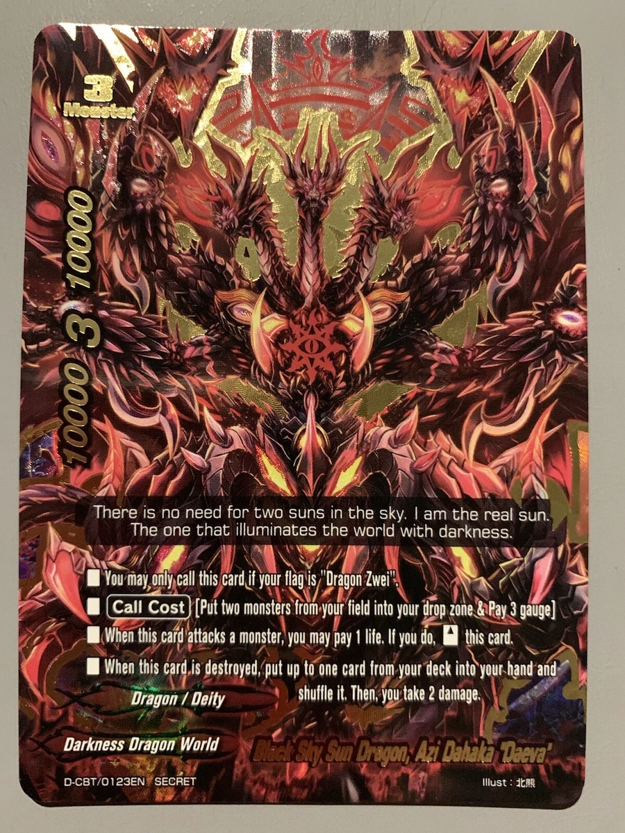 FUTURE CARD BUDDYFIGHT BLACK SKY SUN DRAGON AZI DAHAKA DAEVA D-CBT SECRET  | eBay