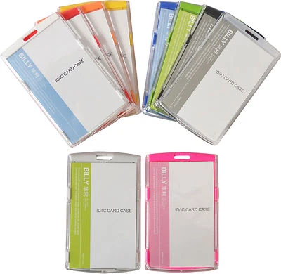 SCHMALZ 50 x Ausweishülle Kartenhalter Ausweishalter aus Hartplastik Werksausweis neu