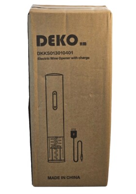 Deko Rechargeable Electric Wine Opener w/Foil Cutter, Electric bottle Corkscrew 