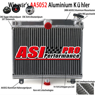 OER Aluminium Wasser Rennkühler für Suzuki RG400 RG500 Motorkühlung NEU