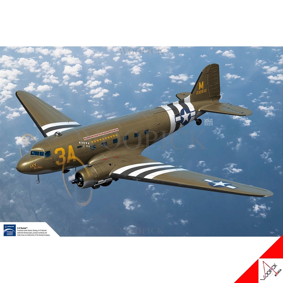 Academy 1/144 USAAF C-47 Skytrain Air-force Aircraft Model kit Toy