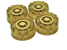 Knurled Guitar Speed Control Knobs Volume Tone Les Paul Metric Gold