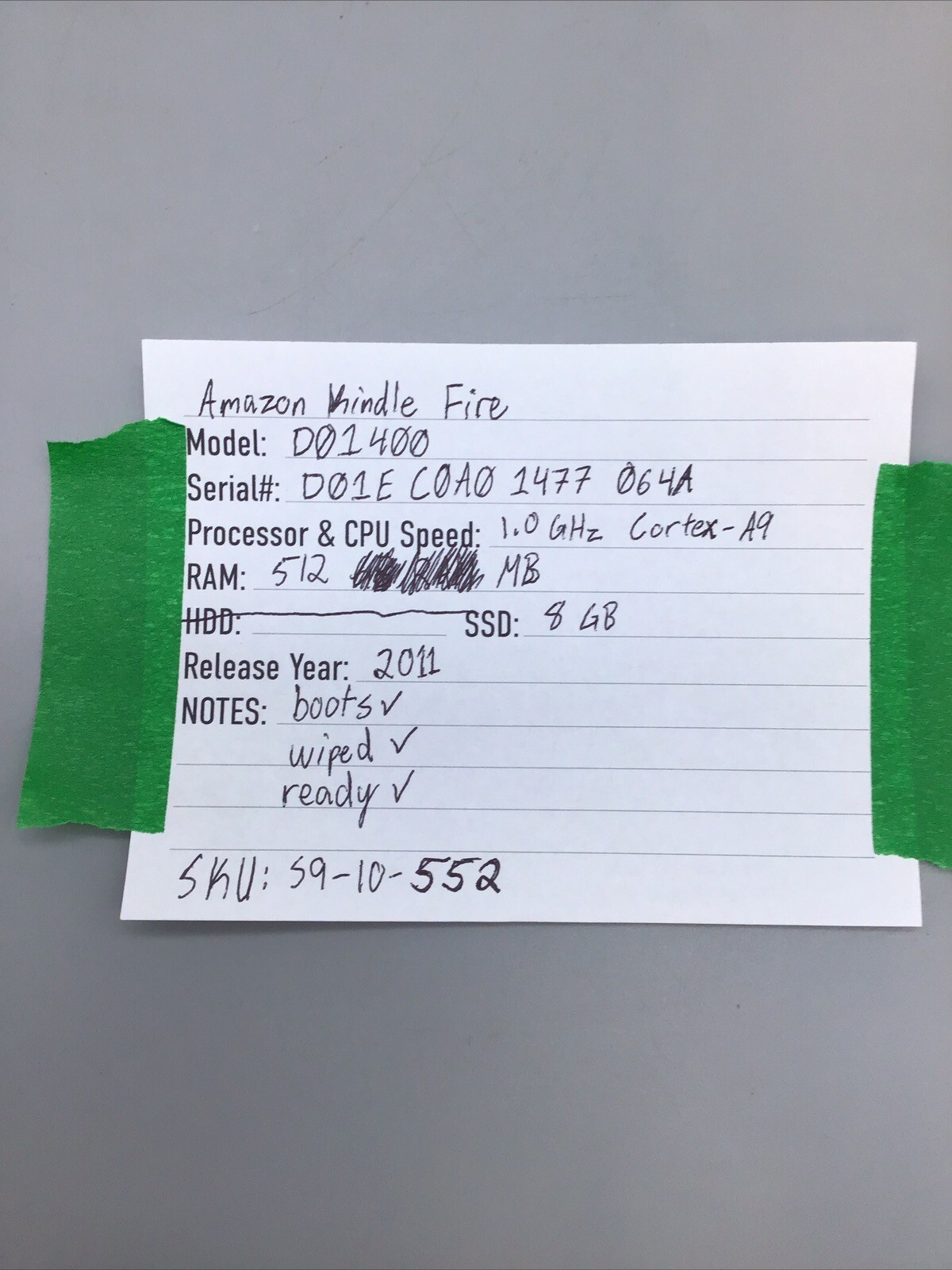 Amazon Kindle Fire D01400 1.0 GHz CortexA9 8GB RAM 512GB SSD Unlocked