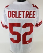 Alec Ogletree Signed New York Giants White / Red Football Jersey w/ COA