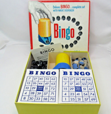 Vintage 1957 Deluxe Bingo Set With Magic Dispenser Whitman Publishing