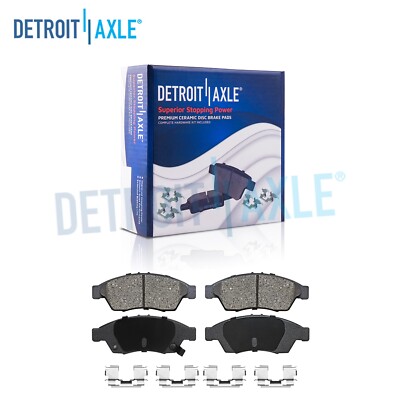 Pair Front Ceramic Brake Pads with Hardware for 2006 2007 Suzuki Aerio l4 2.3L