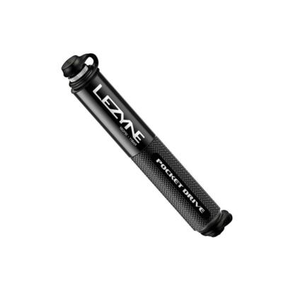 Lezyne Pocket Drive kompakte Fahrrad-Doppelventilpumpe superleicht 160 PSI in schwarz 