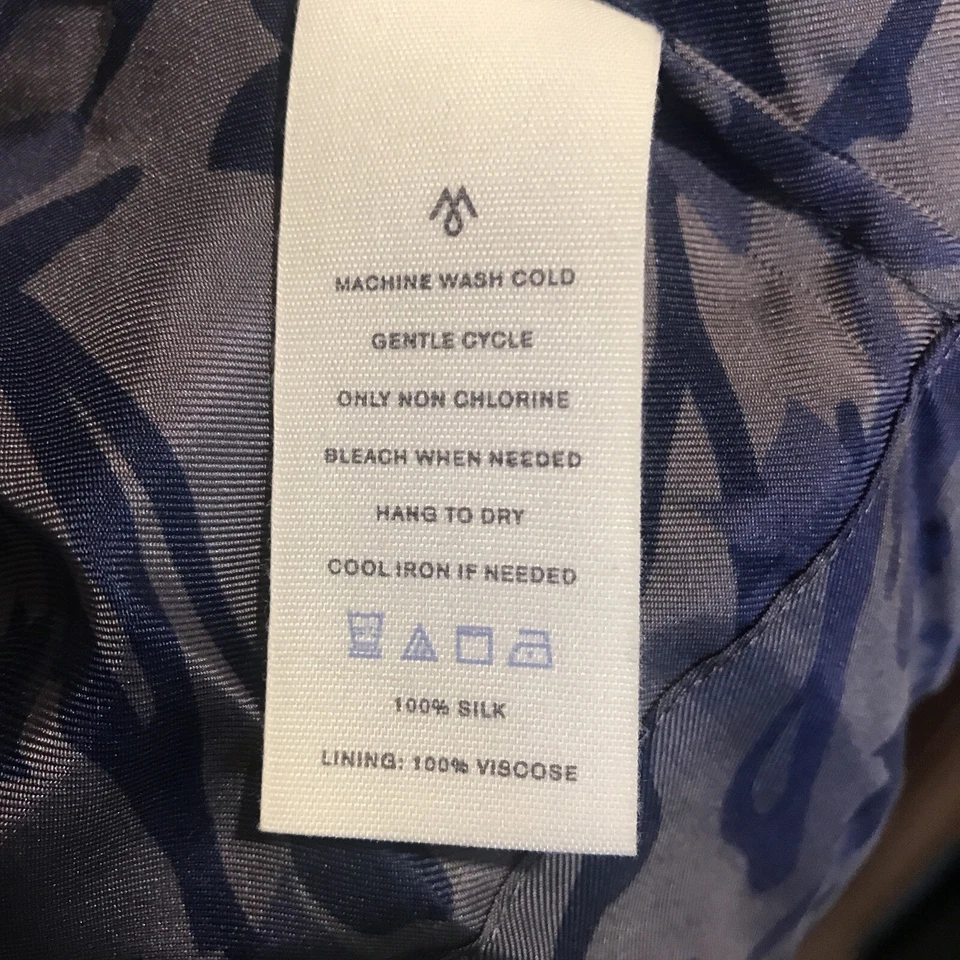 MARTIN + OSA Sleeveless Silk Dress Size 12 Gray Blue Dark Purple Foto 3 de 4