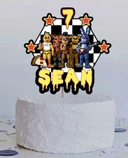 Fnaf, Five Nights, Five Nights At Freddys Personalizado Cumpleaños Pastel Topper