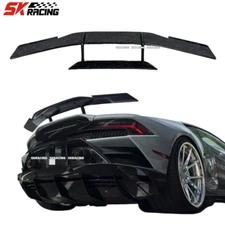Forged Carbon Fiber Rear Spoiler Wing W/ Base Fit Lamborghini Huracan EVO