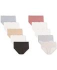 Women's Cotton Brief 10-Pack Underwear, PW40EG tagless size 8 xl briefs