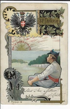 1903 Italian Art Military Postcard 88o Fanteria Artist Signed