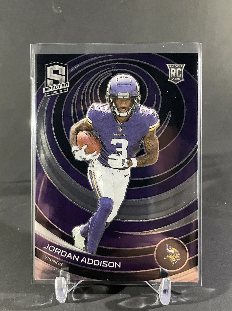 2023 Spectra Jordan Addison Rookie RC No. 129 Vikings