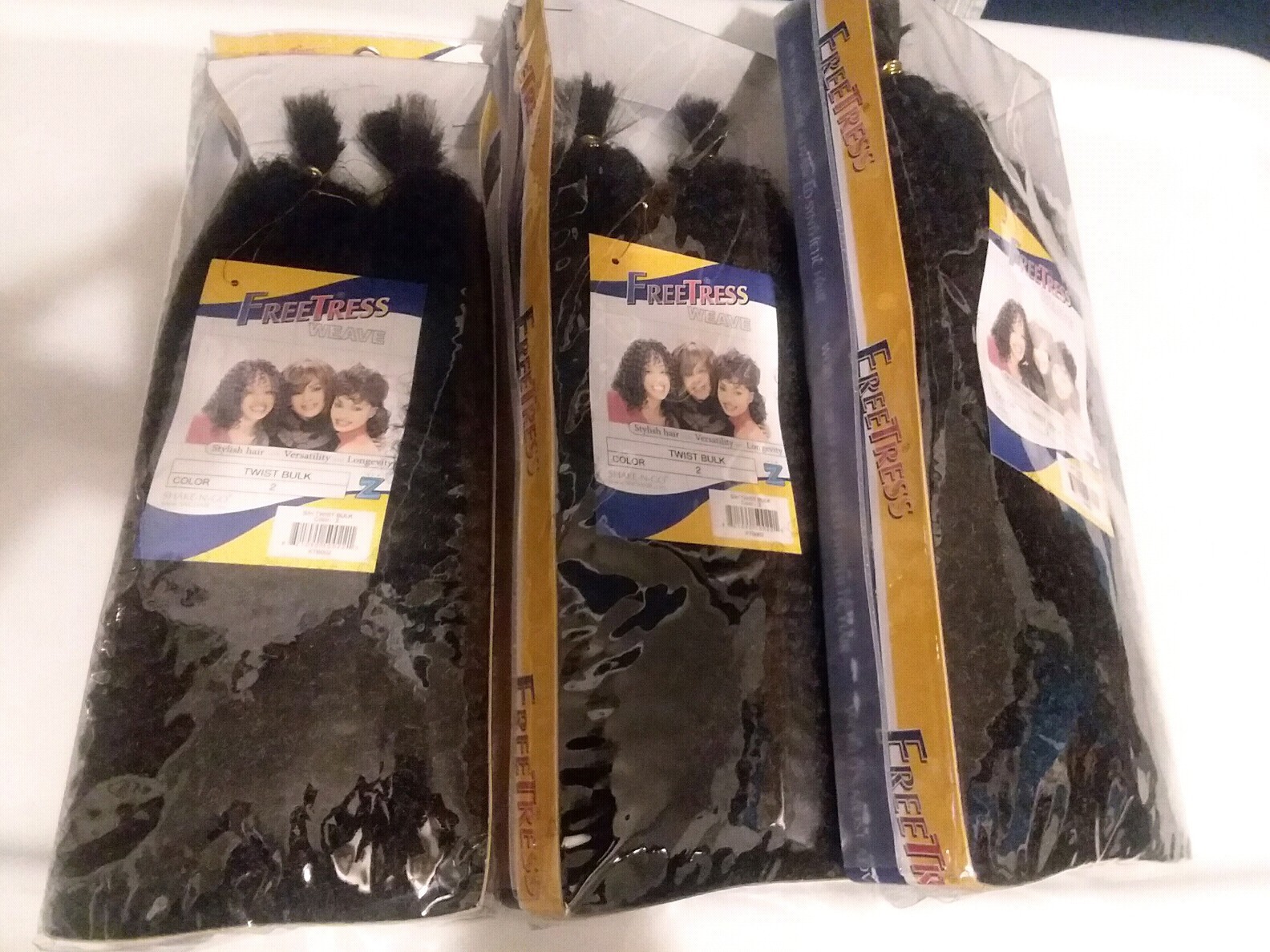 3 Packs FreeTress Marley Weave Hair Twist Bulk Color #2 | eBay