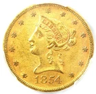 1854-S Liberty Gold Eagle $10 Coin - Certified PCGS AU55 - $7,000 Value!