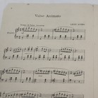 Valse Animato by Leon Aubry, Piano Sheet Music, Vintage, 1940