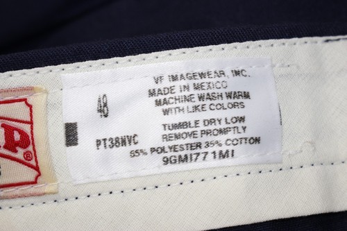 New Red Kap Pleated Twill Work Pants Straight Leg PT38NVC Navy Blue Men's 48 - Picture 5 of 8