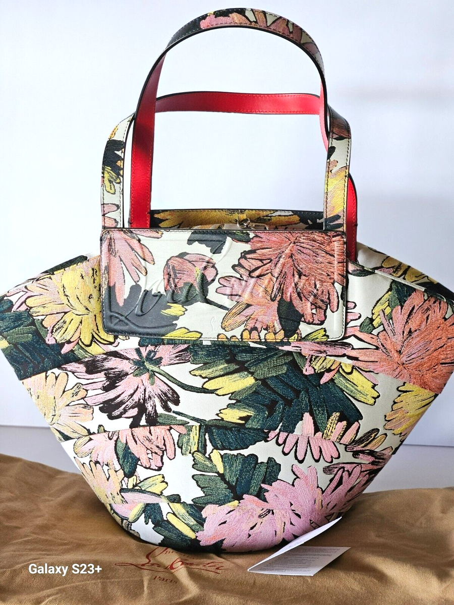 CHRISTIAN LOUBOUTIN Loubishore Floral-Embroidered Tote Bag