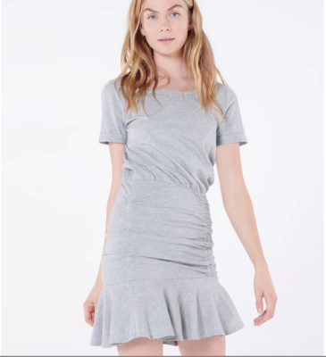 slim fit dress slacks Veronica Beard Salomez Wrap Midi Dress - Medium Heather Grey