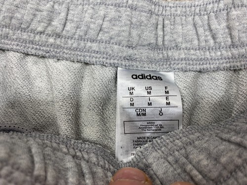 adidas Shorts Mens Size M Grey Cotton 3 Black Stripes Sports Shorts W30" - Picture 5 of 17