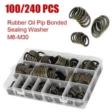 90x Dowty Seals Bonded Washers Tighten Sealer Rubber O Rings Plug Gasket