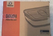 Chef Pomodoro Pizza Dough Proofing Box, 15”x 11”x3.5” Pizza Dough Container, ...