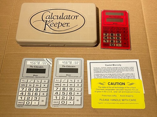 Vintage Stokes The Educator Basic Overhead Glass Calculator