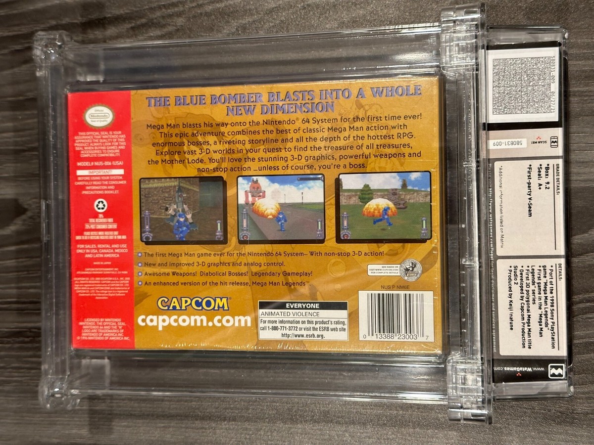 Mega Man 64 Nintendo 64 N64 New Sealed GRADED WATA 9.2 A+