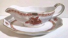 Herend Apponyi Orange,Sauciere + Schale, (229/213), 461