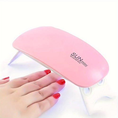 Mini esmalte de uñas GEL UV de 6 W lámpara portátil secador de luz LED esmalte tiempo de curación USB - Imagen 3 de 8