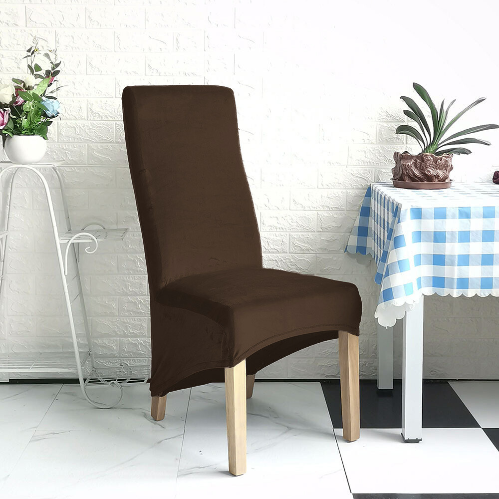 Dining Chair Covers Fox Pile Velvet Wedding Banquet Room Stretch Seat