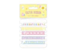 Easter Ribbon 5x1.5m Cake & Gift Decoration Chick Egg Bunny Happy Easter Print 