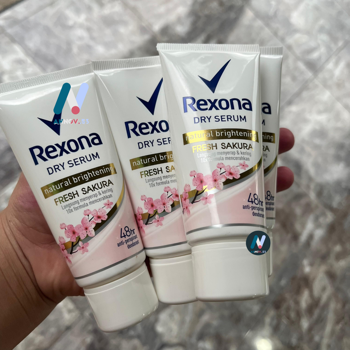 REXONA Dry Serum Deodorant Fresh Sakura Collagen 48hr