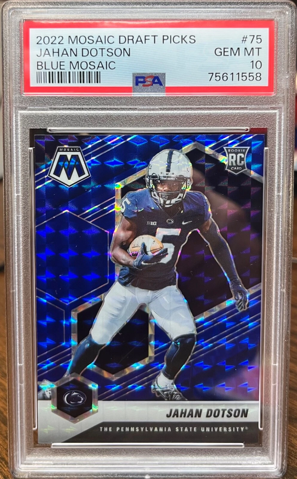 Jahan Dotson Panini Mosaic Draft Picks #75 Blue Mosaic