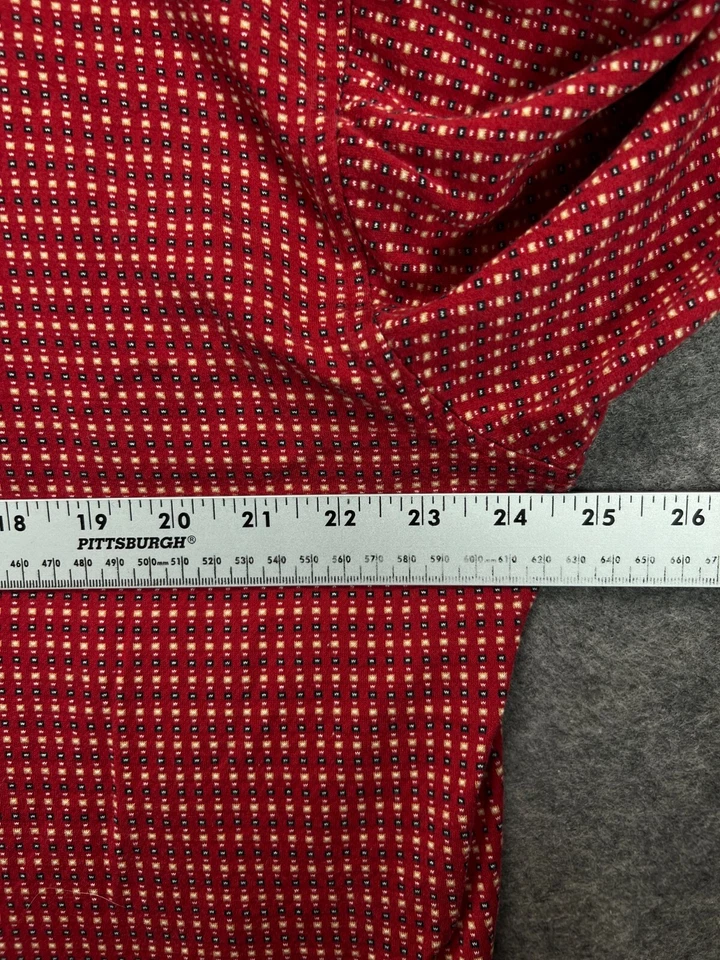 Рубашка-поло Bolle для гольфа мужская большая красная с геометрическим узором короткий рукав 60-е 2 слоя мерсеризованная - Изображение 2 из 4