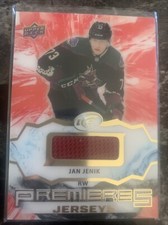 Jan Jenik  2021-22 Ud Ice Hockey Premieres Jersey Patch