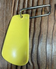 Vintage Tupperware Yellow Shoe Horn Keychain Collectible