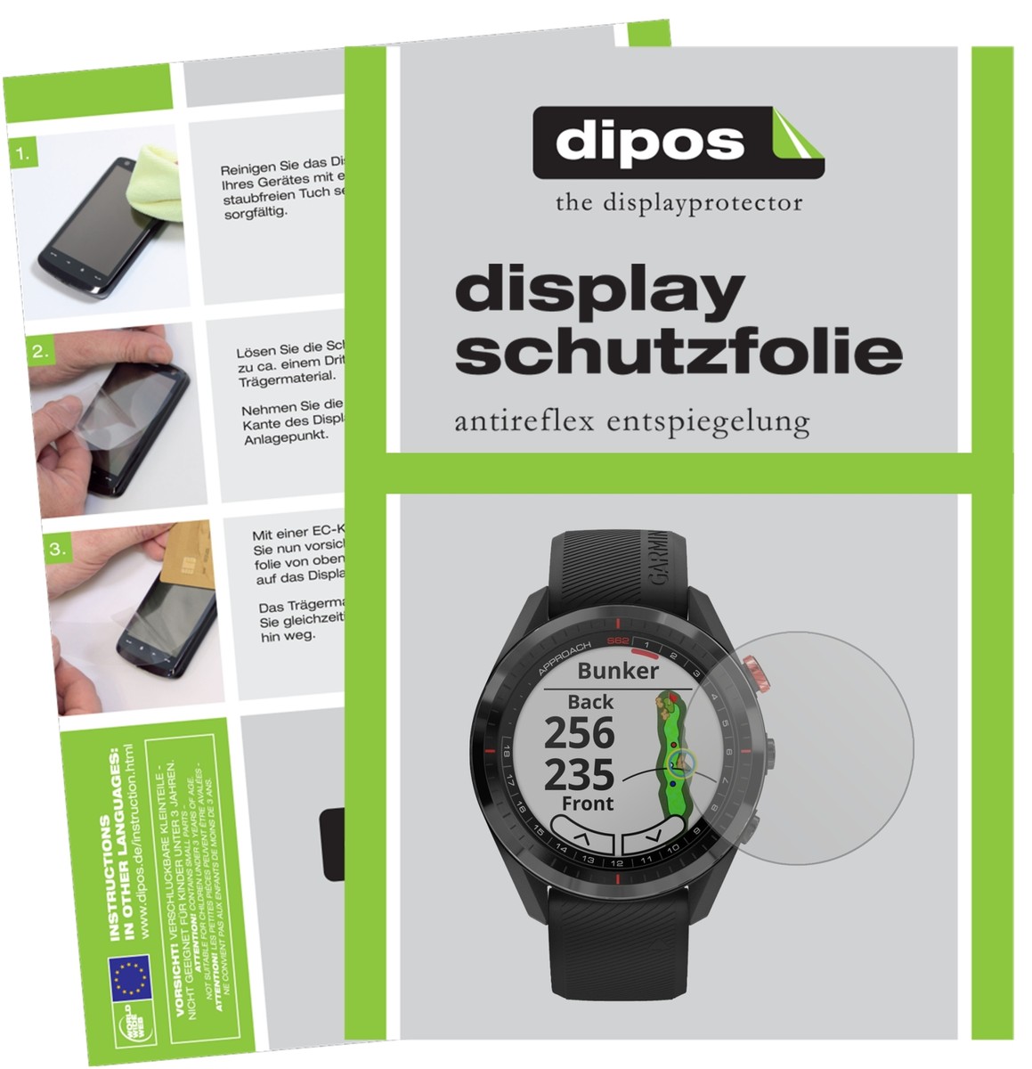 2x Pellicola Protettiva per Garmin Approach S62 Protezione Vetro