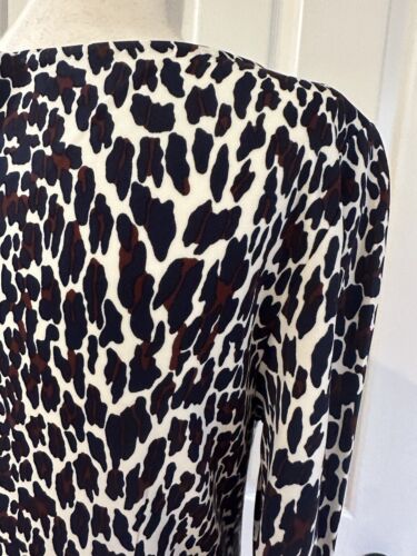 Tory Burch Ruched Waist Leopard Print Sheath Dress Size M - Picture 9 of 13