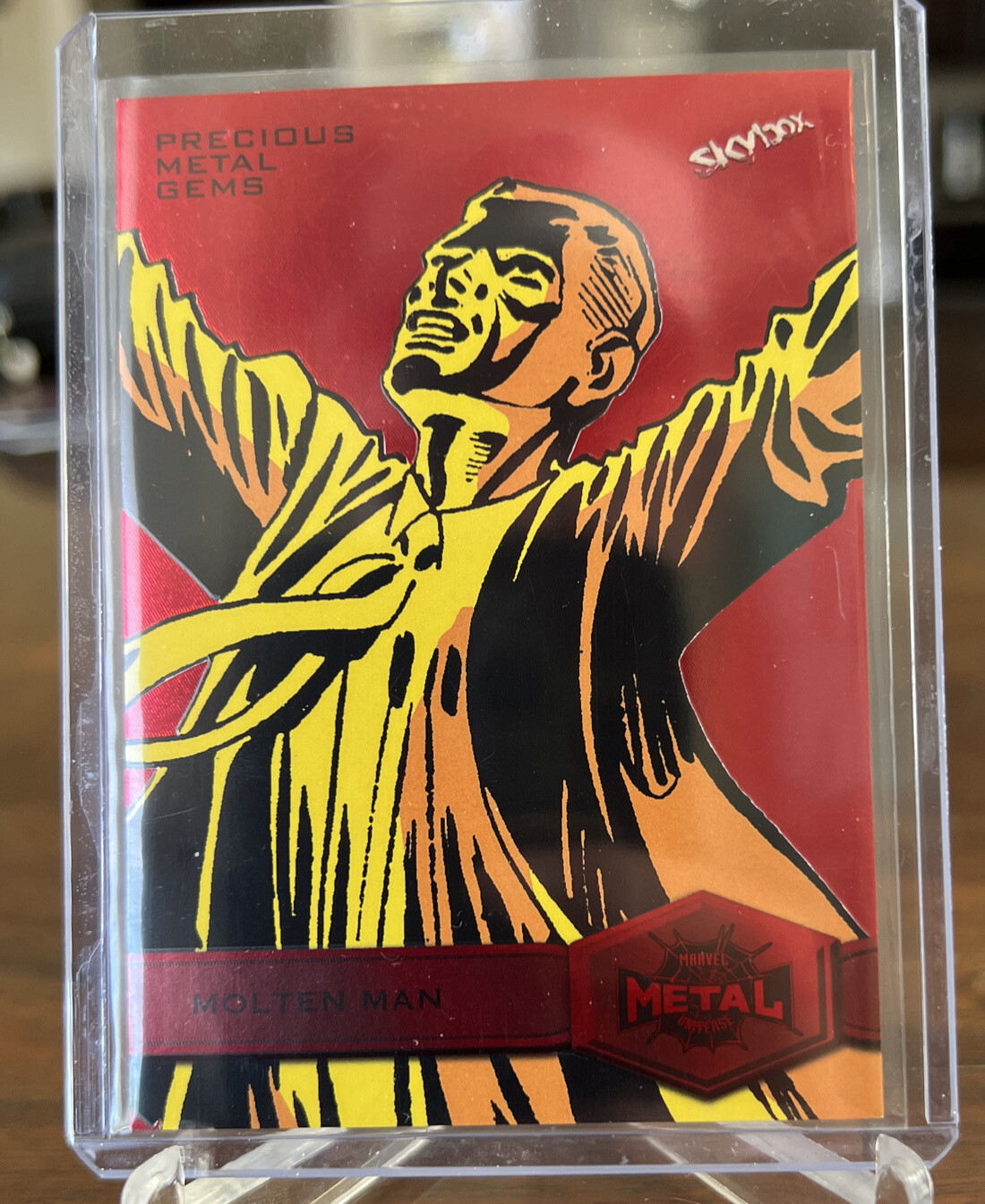 2021 Spider-Man Metal Universe Precious Metal Gems 154 PMG Red Molten Man 67/100