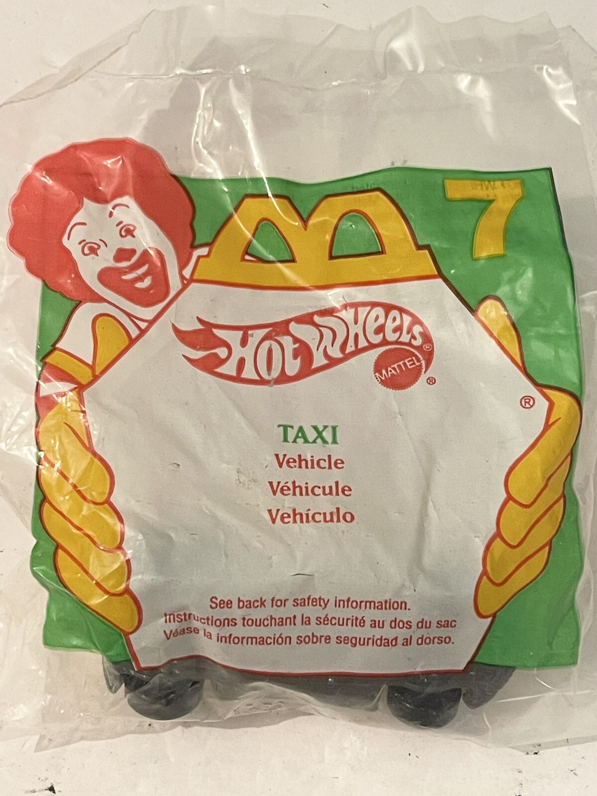1997 McDonald’s Happy Meal Hot Wheels Toy Taxi #7