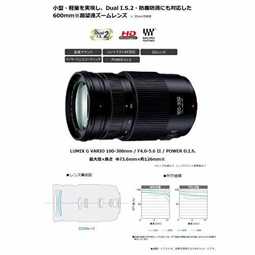 Panasonic LUMIX G VARIO 100-300mm F4.0-5.6 II POWER O.I.S. Lens H