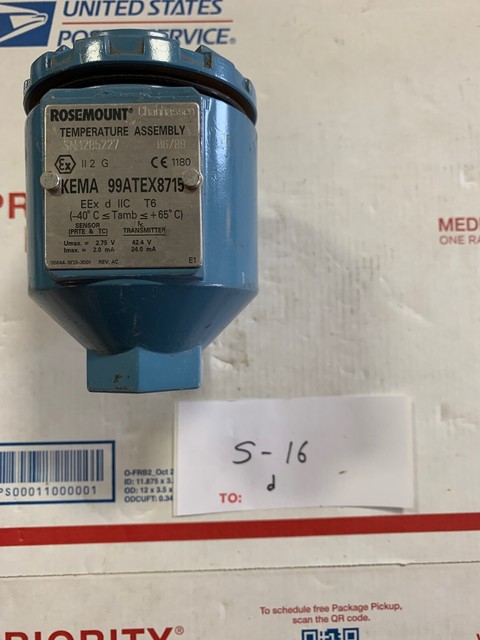 Rosemount Kema 99Atex8715 Temperature Assembly For Sale Online | Ebay
