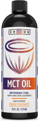 Zhou MCT Oil Ketogenic Fuel | Quick Clean Energy for Body & Mind | 16 Fl Oz 