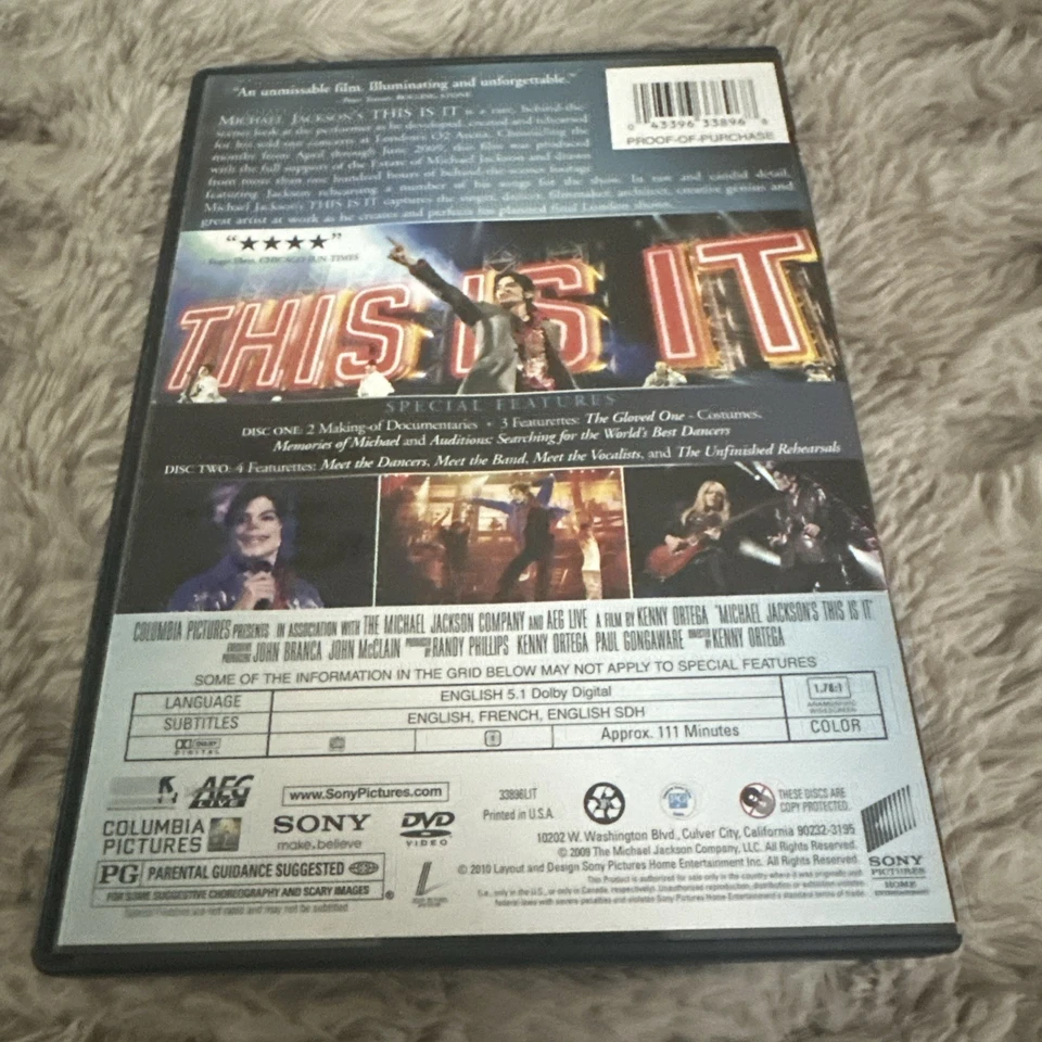 Micheal Jackson's This Is It  Exclusive Limited Edition 2 Disc Dvd - Image 3 of 4
